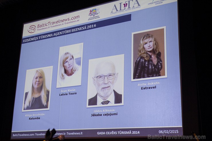 Nominācijā «Uzņēmējs tūrisma aģentūru biznesā 2014» nominanti - Kitija Reinfelde (Kolumbs), Ieva Keiša (Latvia Tours), Uldis Alksnis (Jēkaba ceļojumi) 142424