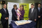Starptautiskā lidosta «Rīga» sagaidīja savu 50 miljono pasažieri kopš lidostas dibināšanas - Montu Skābarnieci, kura liedostā ieradās ar airBaltic rei 13