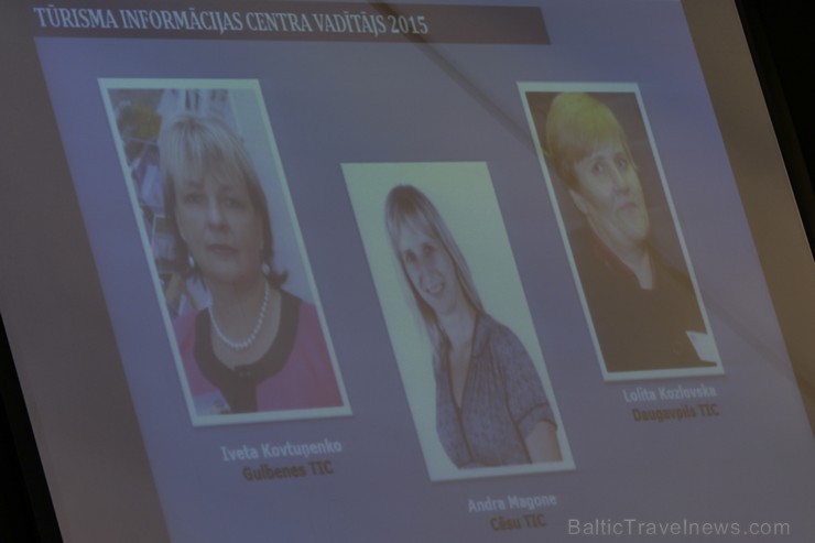 «Tūrisma informācijas centra vadītājs 2015» nominācijai tika izvirzītas Iveta Kovtuņenko (Gulbenes TIC) Andra Magone (Cēsu TIC) un Lolita Kozlovska (D 168373