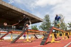 Valmierā, J. Daliņa stadionā, norisinās Latvijas čempionāts ugunsdzēsības sportā 43