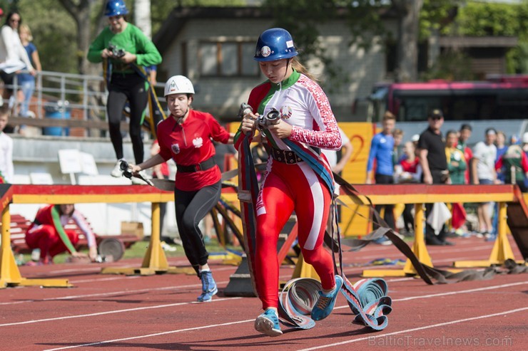 Latvijas čempionāts ugunsdzēsības sportā pulcē labākos pašmāju un ārzemju sporistus 177984