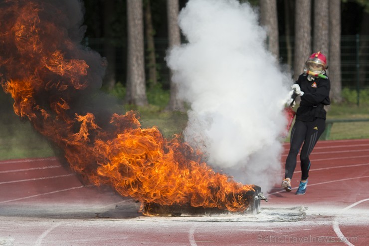 Latvijas čempionāts ugunsdzēsības sportā pulcē labākos pašmāju un ārzemju sportistus 178036