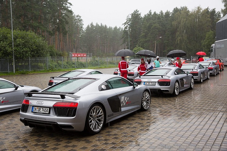 Travelnews.lv redakcija Biķernieku trasē 15.08.2016 izmēģina jaudīgos Audi R8 un RS sērijas automobiļus. Foto: Audi Sport Travelnews.lv redakcija Biķernieku trasē 15.08.2016 izmēģina jaudīgos Audi R8 un RS sērijas automobiļus. Foto: Audi Sport 181871