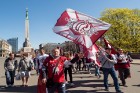 Hokeja fanu mājā Ķīpsalā aktīvi tiek atbalstīta Latvijas hokeja izlase 62