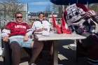 Hokeja fanu mājā Ķīpsalā aktīvi tiek atbalstīta Latvijas hokeja izlase 22