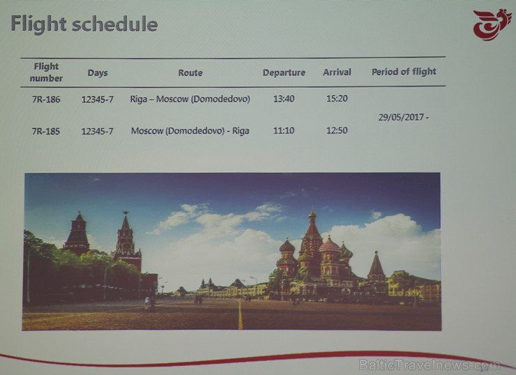 Krievijas lidsabiedrība «Rusline» no Rīgas 29. maijā uzsāks lidojumus uz Maskavu 196680