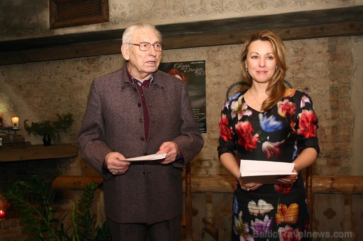 Restorānā «Key to Riga» norisinājās aktrises Olgas Dreģes jubilejas koncerta prezentācija
