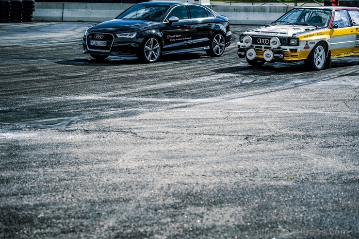 Travelnews.lv izmēģina Audi RS 3 un Audi RS 4 dinamiskās īpašības Biķernieku trasē