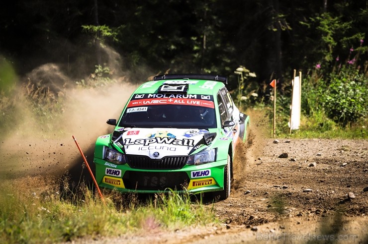 Somijas rallijā Neste Rally Finland 2018 aktīvi cīnās par uzvaru. Foto: Gatis Smudzis 229341