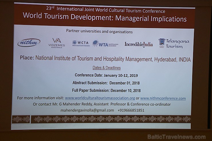 Vidzemes Augstskola organizē 25.10.2018 starptautisku tūrisma konferenci «Tūrisma izglītības izcilību meklējot. Augstskolu un nozares sadarbības persp 236274
