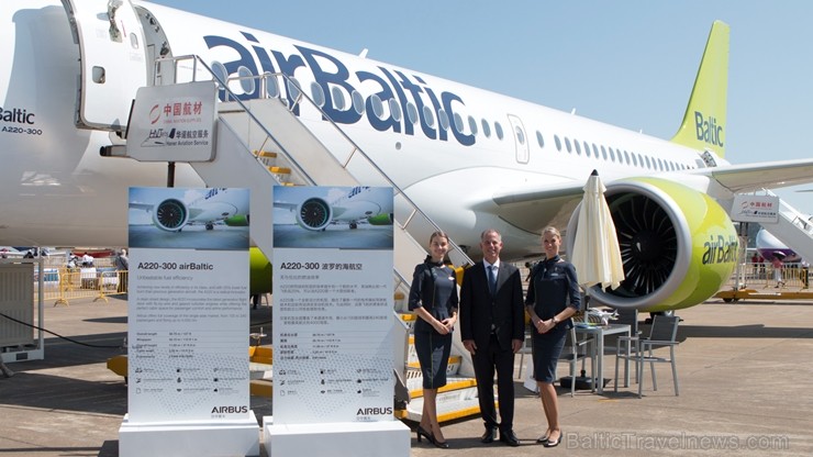 Latvijas lidsabiedrība «airBaltic» kopā ar lidmašīnu ražotāju «Airbus» no 2018. gada 6. līdz 8. novembrim pirmo reizi piedalās Ķīnas Starptautiskajā a