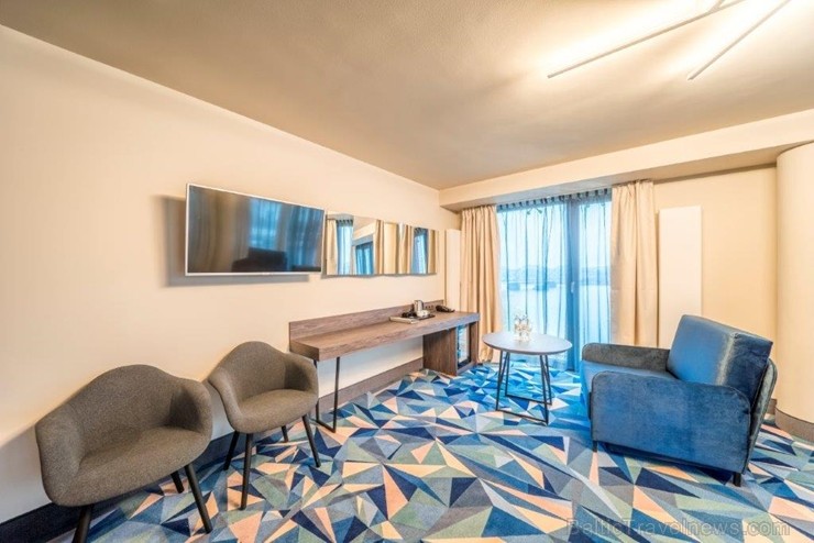 «Wellton Riverside SPA Hotel» četrzvaigžņu Superior viesnīca piedāvās 222 komfortablus numuriņus, izsmalcinātu ēdināšanu un lielāko Spa kompleksu Vecr 240402