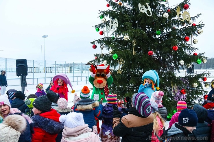 Svētku egle, kura ir gandrīz 12 metrus augsta, priecēs ikvienu, kurš svētku laikā apmeklēs vienu no jaunākajiem sporta un aktīvās atpūtas laukumiem Pu Svētku egle, kura ir gandrīz 12 metrus augsta, priecēs ikvienu, kurš svētku laikā apmeklēs vienu no jaunākajiem sporta un aktīvās atpūtas laukumiem Pu 241919