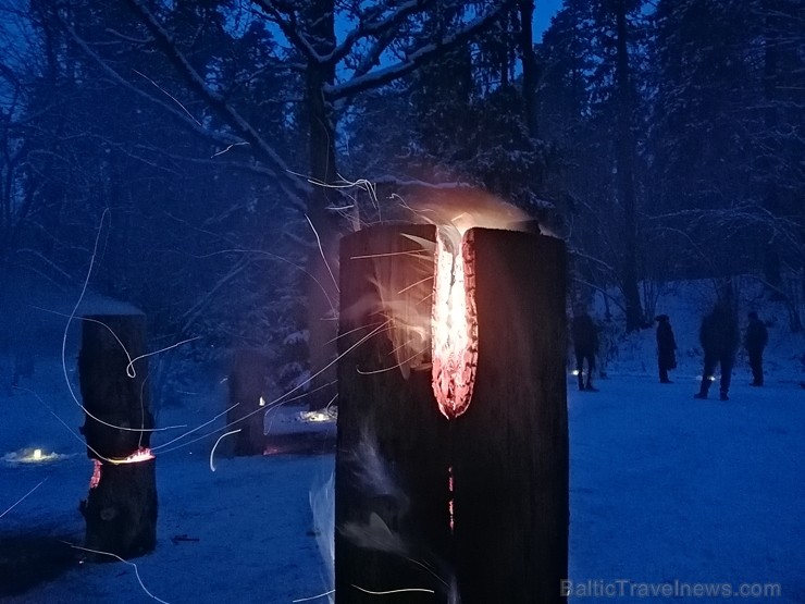 Mazsalacā, Skaņākalna dabas parkā, Ziemassvētku pasakumā 