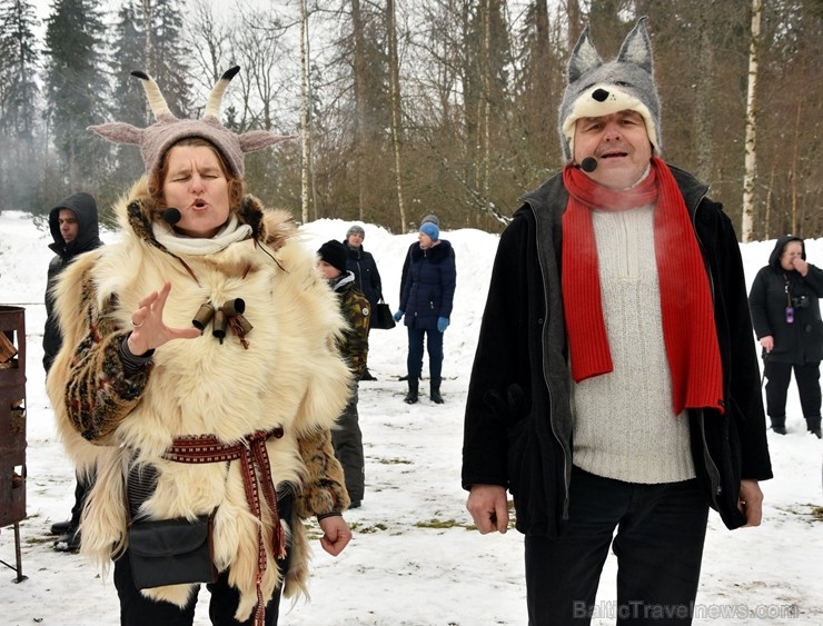 Kopā ar folkloristiem un latvisko tradīciju zinātājiem Alūksnē svinēja Meteņdienu, ejot rotaļās, lieloties, ēdot cūkas šņukuru, vizinoties no kalna un 245970