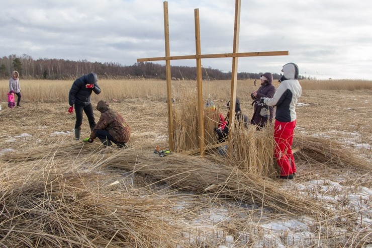 Dabai draudzīgajā Niedru skulptūru festivālā, kas norisinājās 2. martā,bija iespēja radoši izpausties un aizraujoši pavadīt laiku brīvā dabā, no pašu 