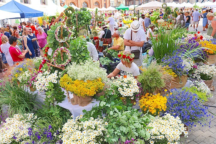 Rīgas Doma laukumā rīdzinieki un pilsētas viesi izbauda  «Zāļu tirgus» burvestību