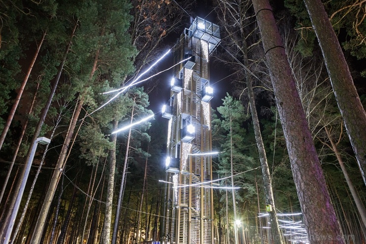 Jau trešo gadu Jūrmalā, Dzintaru mežaparkā, iemirdzējušās gaismas skulptūras un dekori, veidoti no tūkstošiem LED lampiņu virtenēm 272649