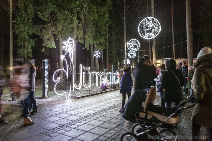 Jau trešo gadu Jūrmalā, Dzintaru mežaparkā, iemirdzējušās gaismas skulptūras un dekori, veidoti no tūkstošiem LED lampiņu virtenēm 272655