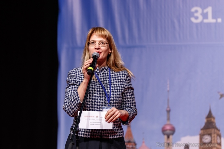 Laikraksta «Diena» ekonomikas ziņu redaktore Magda Riekstiņa piesaka «TŪRISMA ŽURNĀLISTS 2019» nomināciju. Foto: Andrejs Terentjevs 276364