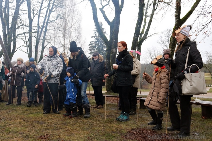 Turaidas muzejrezervātā lustīgi svin latviešu gadskārtu svētkus – Meteņus, iezīmējot zemnieku jaunā gada sākumu un simboliski metot gadskārtu metus uz 277071