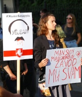 Pie Baltkrievijas vēstniecības cilvēki aktīvi protestē pret vardarbību mūsu kaimiņvalstī 19