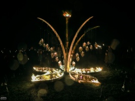 Madonas novada Biksērē piedzīvo iespaidīgu uguns-metāla-ledus skulptūru šovu 6