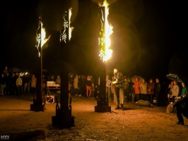 Madonas novada Biksērē piedzīvo iespaidīgu uguns-metāla-ledus skulptūru šovu 7