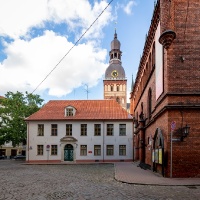 Rīgas vēstures un kuģniecības muzeja fasādes restaurācijas darbi - pirms un pēc 7