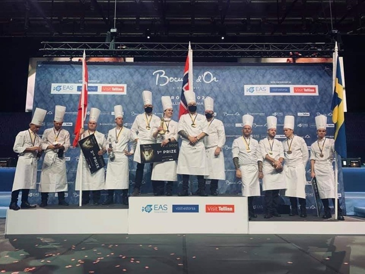 Latvijas pavāra Dināra Zvidriņa dalība Tallinas pavāru konkursā «Bocuse dor Europe 2020». Foto: bocusedor.com 292888