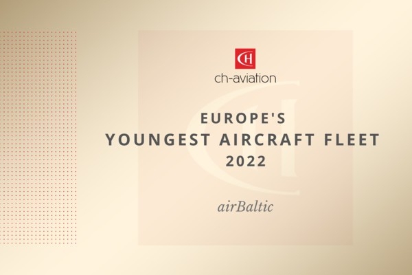 «airBaltic» saņem 2022. gada «ch-aviation» Eiropā jaunākās lidmašīnu flotes balvu