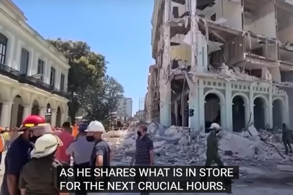 VIDEO: Vienā no lepnākajām Kubas viesnīcām nogrand sprādziens (papildināts)