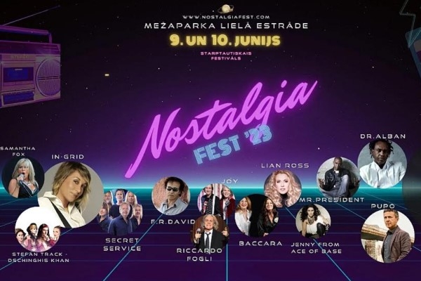 9. un 10. jūnijā Mežaparka Lielajā estrādē notiks starptautiskais populārās mūzikas festivāls «NOSTALGIA FEST ’23»