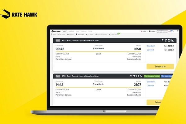 RateHawk uzsāk dzelzceļa ceļojumu rezervēšanas pak