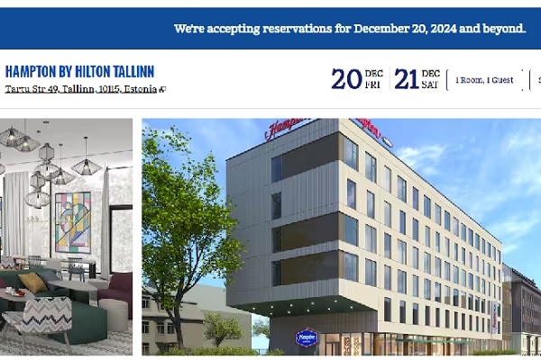 Tallinā durvis ver pirmā «Hampton by Hilton» ķēdes