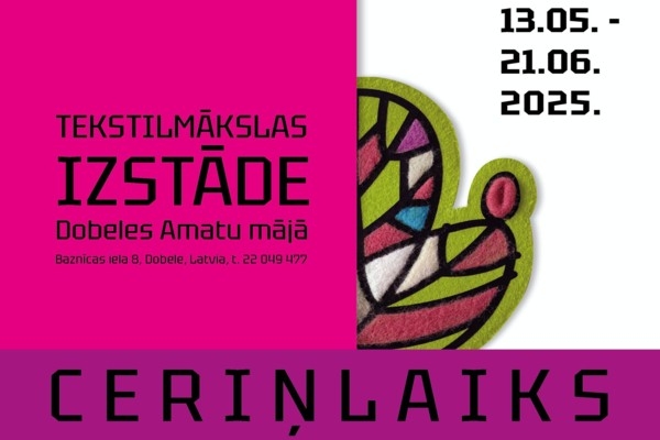 Dobeles Amatu mājā būs apskatāma tekstilmākslas izstāde «Ceriņlaiks»