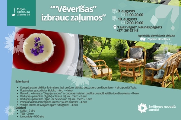 Mājas kafejnīcu dienas Smiltenes novadā notiks jau