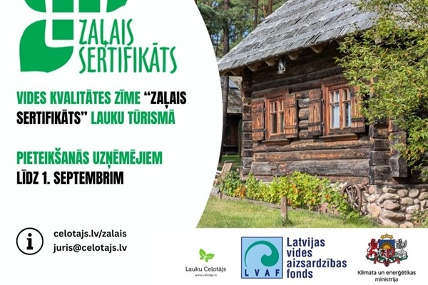 Vides kvalitātes zīme «Zaļais sertifikāts» lauku t
