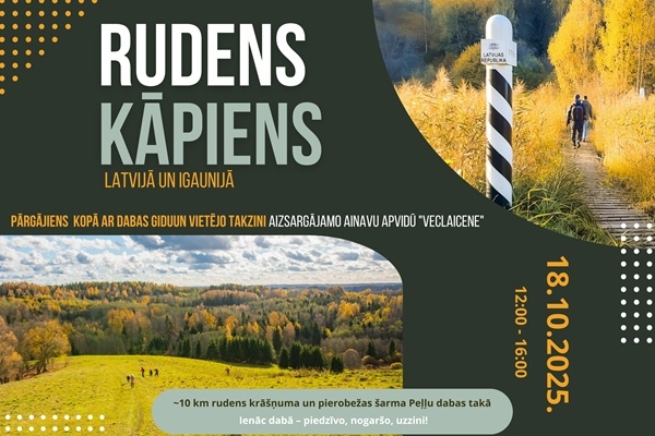 Rudens kāpiens jeb pārgājiens ar skatu uz divām va