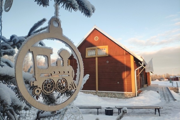 Ziemassvētku laiks Alūksnes Bānīša stacijas kvartā