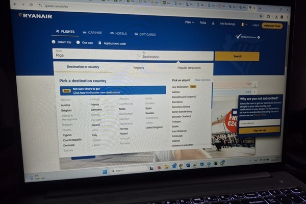 «Ryanair» oficiāli paziņo datumu, kad pāriet tikai