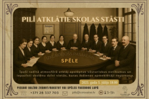Piedalies vēsturiskā spēlē Cesvaines pilī!