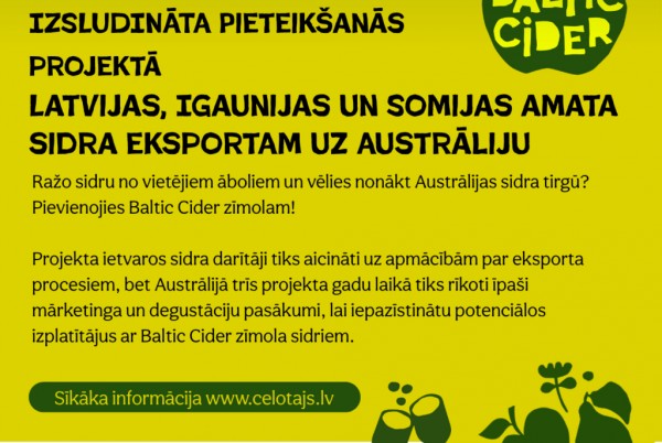 Sidra ražotāj - piesakies! 