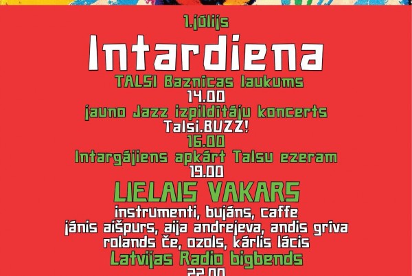 Intardiena 1. jūlijā Talsos