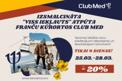 Atpūtas un ceļojumu piedāvājumi 25.03.2025 - 29.03.2025 NENOKAVĒ! CLUBMED iepriekšpārdošana! Latvia Tours