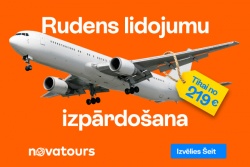 Atpūtas un ceļojumu piedāvājumi 04.08.2022 - 23.08.2022 Aviobiļešu izpārdošana  Novatours