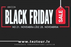 Atpūtas un ceļojumu piedāvājumi 19.11.2022 - 28.11.2022 Akcija: ”Black Friday” Tez Tour Latvia
